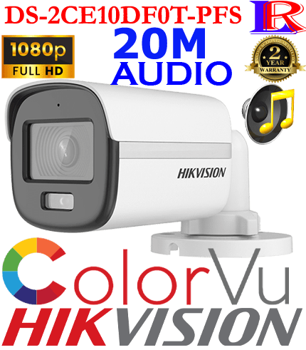 ColorVu Hikvision 2MP DS-2CE10DF0T-PFS ColorVu Hikvision 2MP DS-2CE10DF0T-PFS