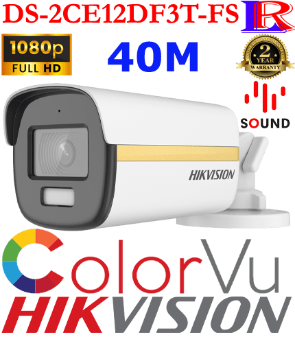 Hikvision Colorvu 40m audio camera DS-2CE12DF3T-FS Hikvision Colorvu 40m audio camera DS-2CE12DF3T-FS