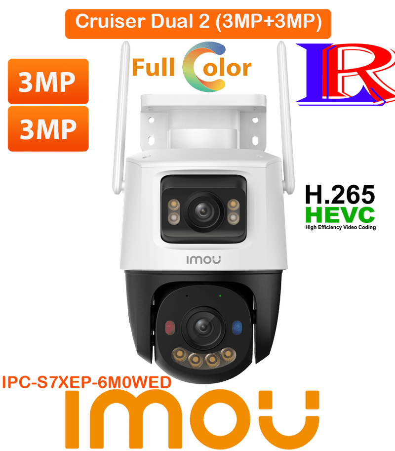 Cruiser Dual 2 3MP+3MP Dual Lens Outdoor PT Camera IPC-S7XEP-6M0WED Cruiser Dual 2 3MP+3MP Dual Lens Outdoor PT Camera IPC-S7XEP-6M0WED