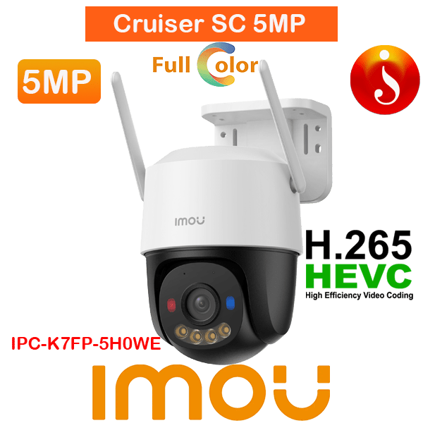 Imou IMOU Cruiser SC 5MP WiFi Red-Blue Warning Lights AI Human Detection IPC-K7FP-5H0WE 1 Imou IMOU Cruiser SC 5MP WiFi Red-Blue Warning Lights AI Human Detection IPC-K7FP-5H0WE