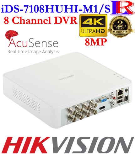 iDS-7108HUHI-M1-S Hikvision 8MP 8ch dvr iDS-7108HUHI-M1/S