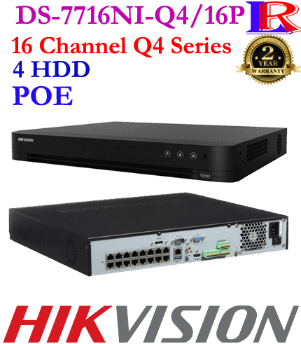 Hikvision 16 POE port 4 Hard drive NVR DS-7716NI-Q4/16P Hikvision 16 POE port 4 Hard drive NVR DS-7716NI-Q4/16P
