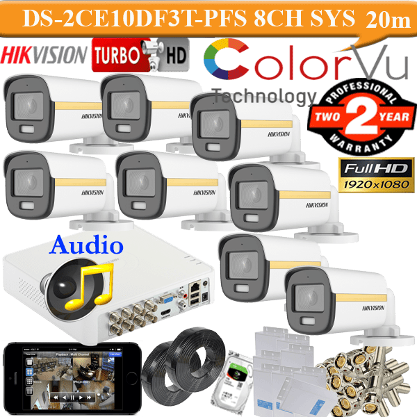 High quality DS-2CE10DF3T-PFS 8 camera system 1 High quality DS-2CE10DF3T-PFS 8 camera system