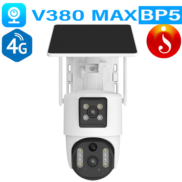 Solar 4G 4MP battery powered outdoor camera V380 Max BP5 1 Solar 4G 4MP battery powered outdoor camera V380 Max BP5