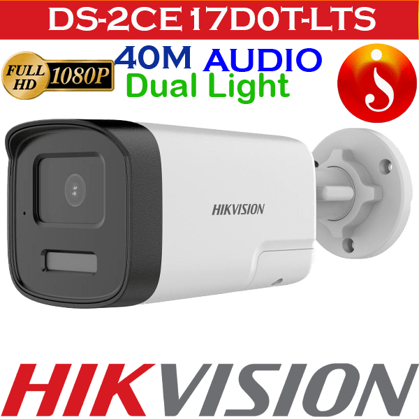 Hikvision 2MP mic and speaker 40meter color night-vision Camera DS-2CE17D0T-LTS 1 Hikvision 2MP mic and speaker 40meter color night-vision Camera DS-2CE17D0T-LTS