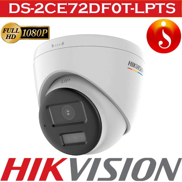 Hikvision 2MP Two Way Audio Colorvu Turret Camera DS-2CE72DF0T-LPTS 1 Hikvision 2MP Two Way Audio Colorvu Turret Camera DS-2CE72DF0T-LPTS