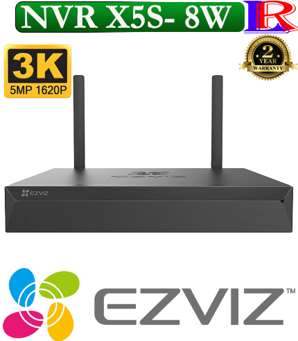 Ezviz X5S-8W 8 channel Wireless NVR support 5 Megapixel 2K 8 wifi Cameras Ezviz X5S-8W 8 channel Wireless NVR support 5 Megapixel 2K 8 wifi Cameras