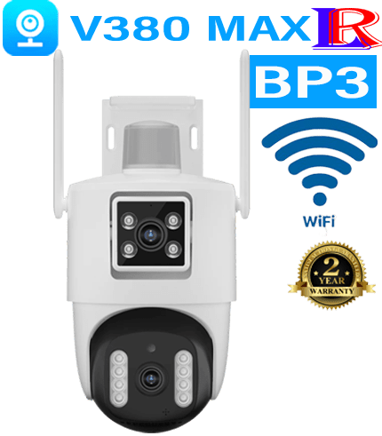 Excellent WIFI Dual-Lens camera with PTZ security control and Two-Way-Audio V380 MAX BP3 Excellent WIFI Dual-Lens camera with PTZ security control and Two-Way-Audio V380 MAX BP3